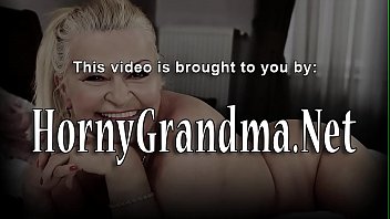Wrinkly grandma gets banged and spermed