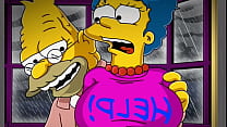 Old Simpson verwechselte Hausfrau Marge wegen aufreizender Kleidung mit einer Hure und wurde in alle ihre engen Löcher gefickt, während ihr Ehemann Homer bei der Arbeit war / Comic / Visual Novel / Toons / Hentai / Parodie