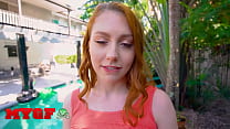 MY GF - Sexy Redhead Arietta Adams Has Her Fat Ass Bouncing As She Rides Max's Cock By The Pool