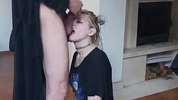 Milf Blonde Face Fucked on her Knees and Ass Fucked